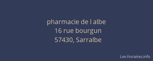 pharmacie de l albe