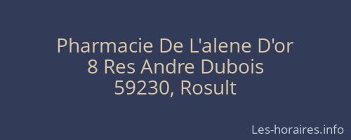 Pharmacie De L'alene D'or