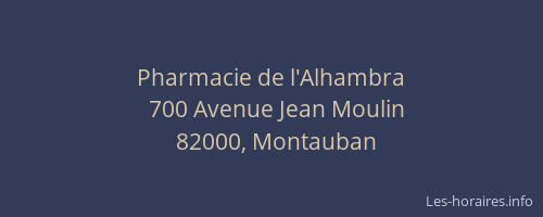 Pharmacie de l'Alhambra