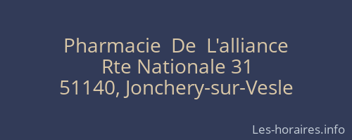 Pharmacie  De  L'alliance