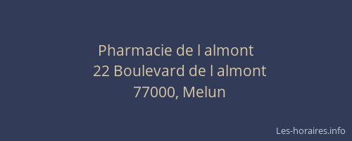 Pharmacie de l almont