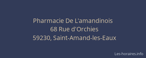 Pharmacie De L'amandinois