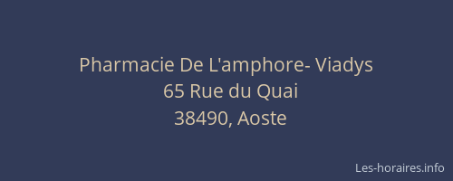 Pharmacie De L'amphore- Viadys