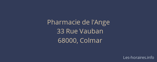 Pharmacie de l'Ange