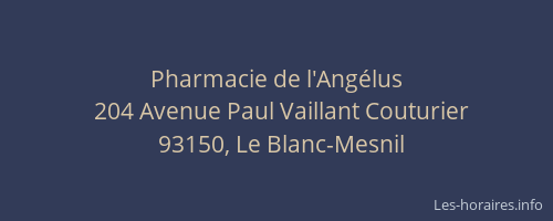 Pharmacie de l'Angélus