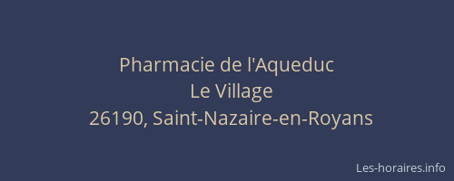 Pharmacie de l'Aqueduc