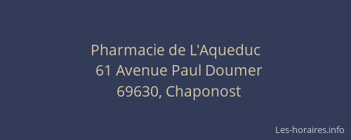 Pharmacie de L'Aqueduc