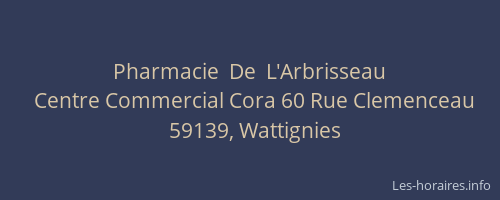 Pharmacie  De  L'Arbrisseau