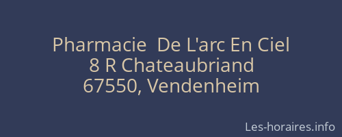 Pharmacie  De L'arc En Ciel