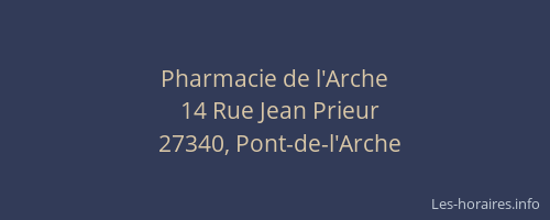 Pharmacie de l'Arche