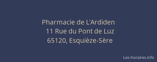 Pharmacie de L'Ardiden