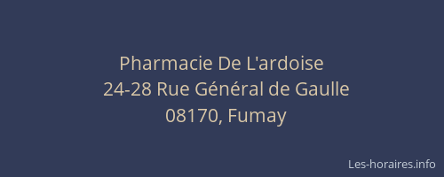 Pharmacie De L'ardoise