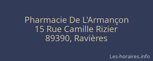 Pharmacie De L'Arman&ccedil;on