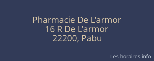 Pharmacie De L'armor
