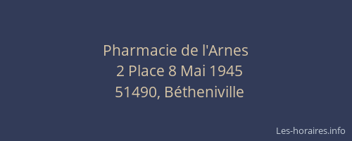 Pharmacie de l'Arnes