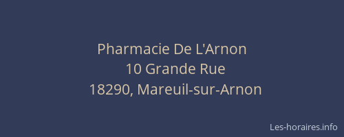 Pharmacie De L'Arnon
