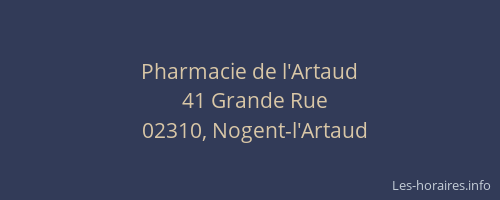 Pharmacie de l'Artaud