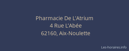 Pharmacie De L'Atrium