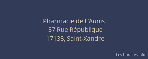 Pharmacie de L'Aunis