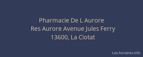Pharmacie De L Aurore