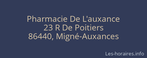 Pharmacie De L'auxance