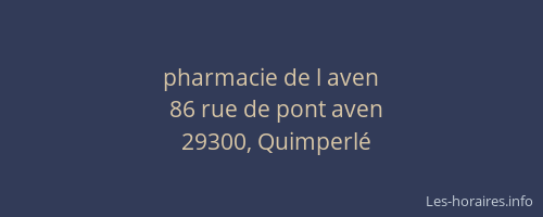 pharmacie de l aven