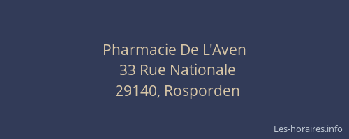 Pharmacie De L'Aven