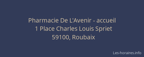 Pharmacie De L'Avenir - accueil
