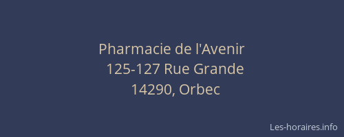 Pharmacie de l'Avenir