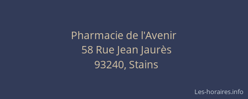 Pharmacie de l'Avenir