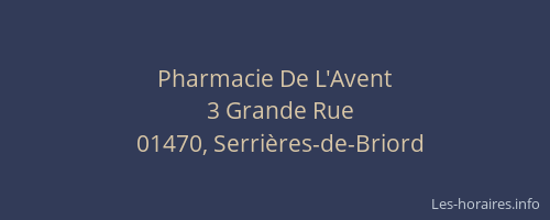 Pharmacie De L'Avent