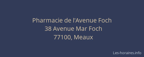 Pharmacie de l'Avenue Foch
