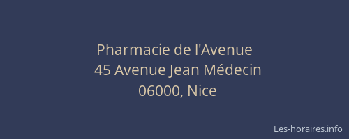 Pharmacie de l'Avenue
