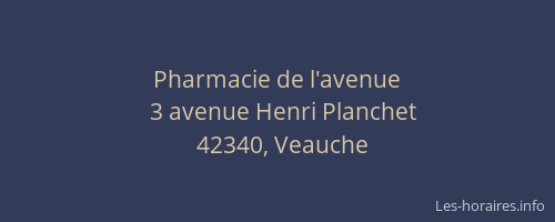 Pharmacie de l'avenue