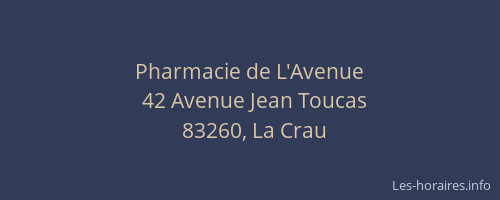 Pharmacie de L'Avenue