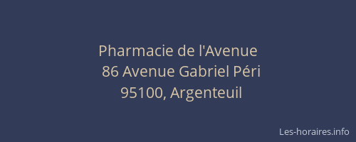Pharmacie de l'Avenue