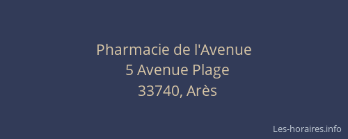 Pharmacie de l'Avenue