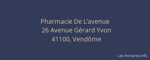 Pharmacie De L'avenue
