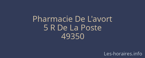 Pharmacie De L'avort