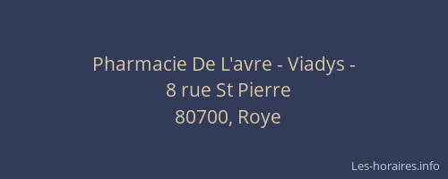 Pharmacie De L'avre - Viadys -
