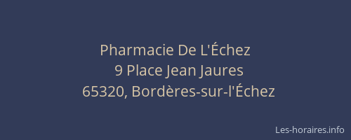Pharmacie De L'Échez