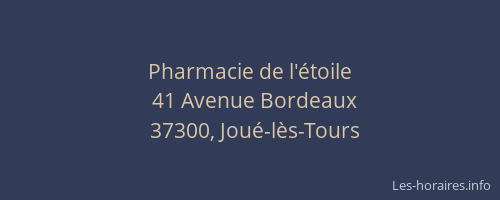 Pharmacie de l'&eacute;toile