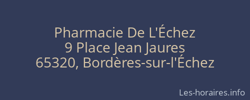Pharmacie De L'Échez