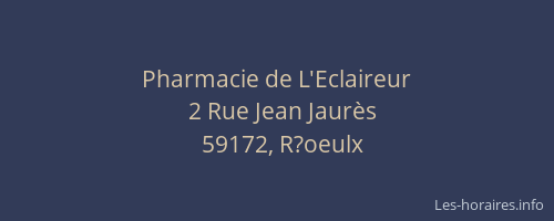 Pharmacie de L'Eclaireur