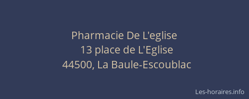 Pharmacie De L'eglise