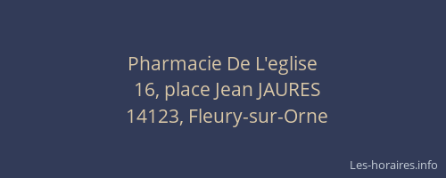 Pharmacie De L'eglise