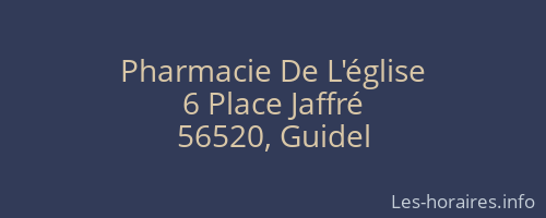 Pharmacie De L'église