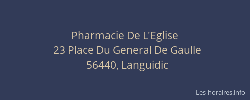 Pharmacie De L'Eglise