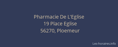 Pharmacie De L'Eglise