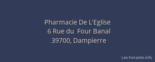 Pharmacie De L'Eglise
